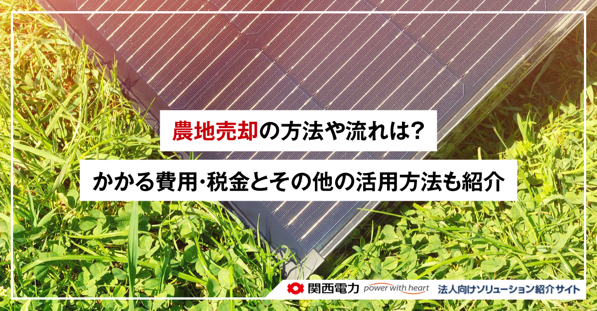 農地売却の方法や流れは?かかる費用・税金とその他の活用方法も紹介