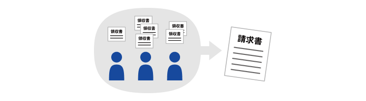 一括請求するイメージイラスト